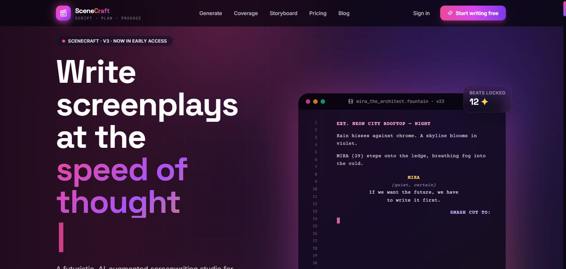 SceneCraft - AI preview