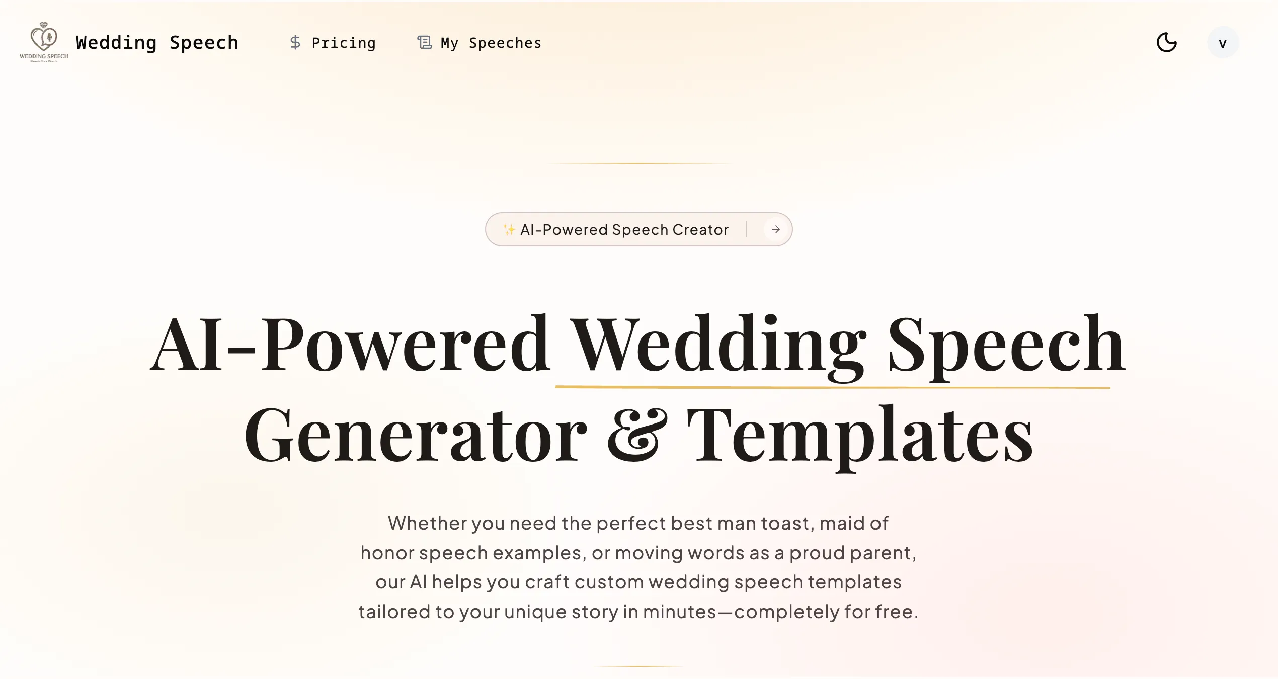 WeddingSpeech preview