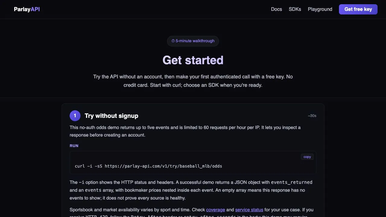 ParlayAPI preview