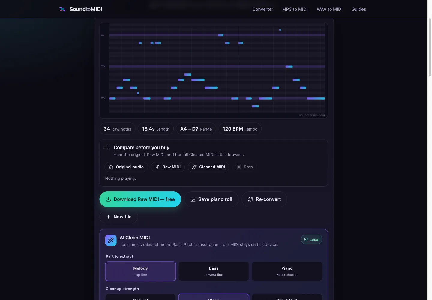 SoundToMIDI preview