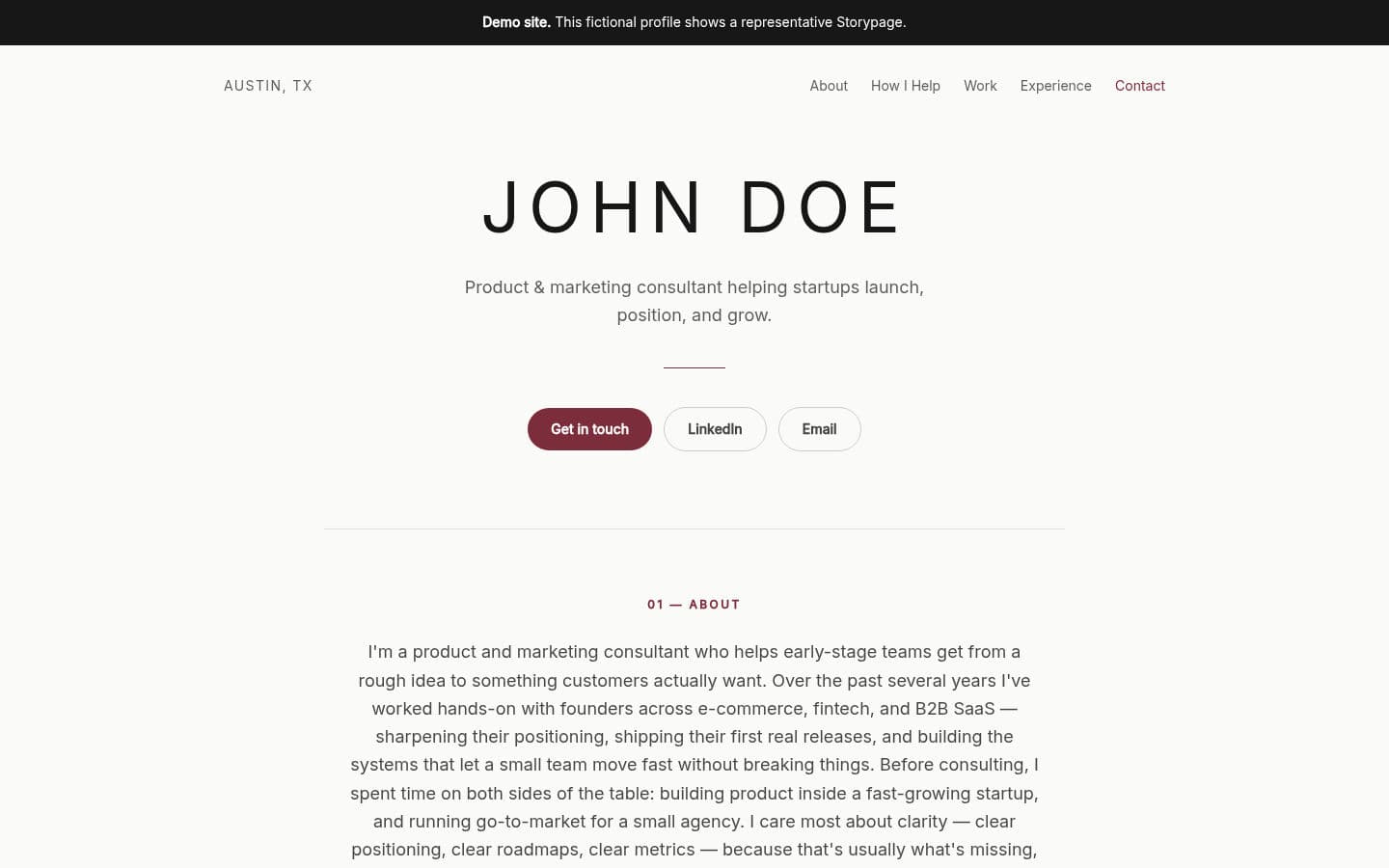 Storypage Examples preview