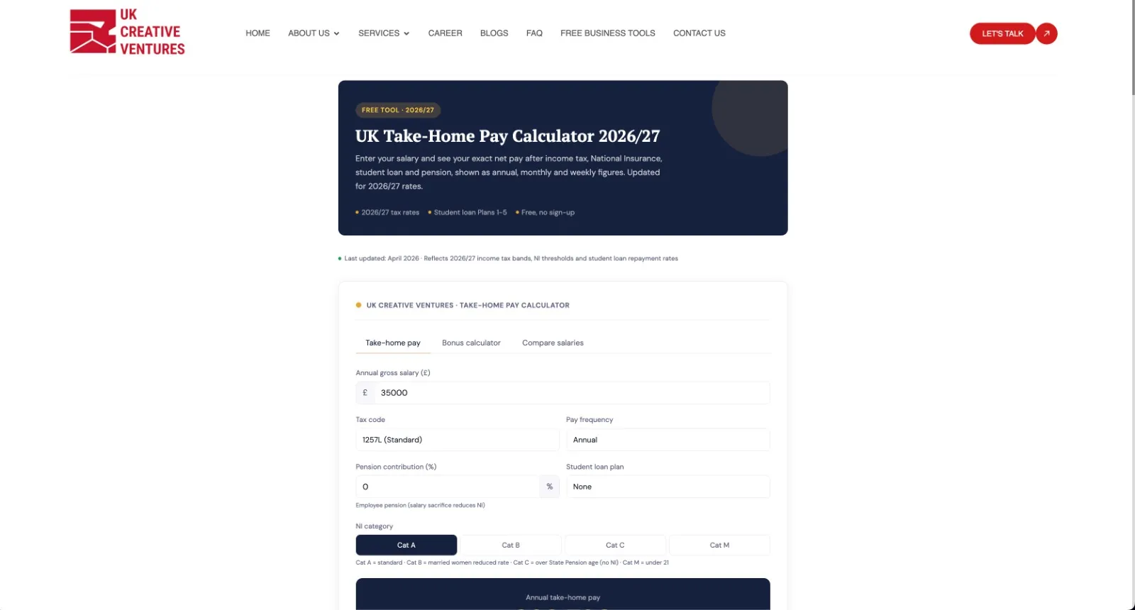 Take-Home Pay Calculator preview