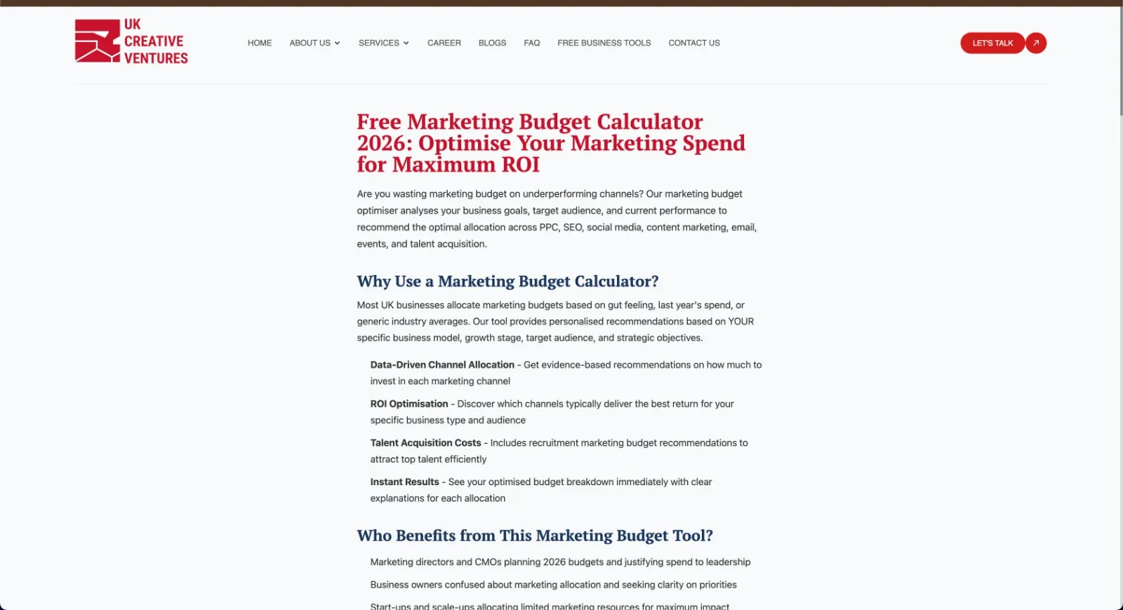 Marketing Budget Optimise preview