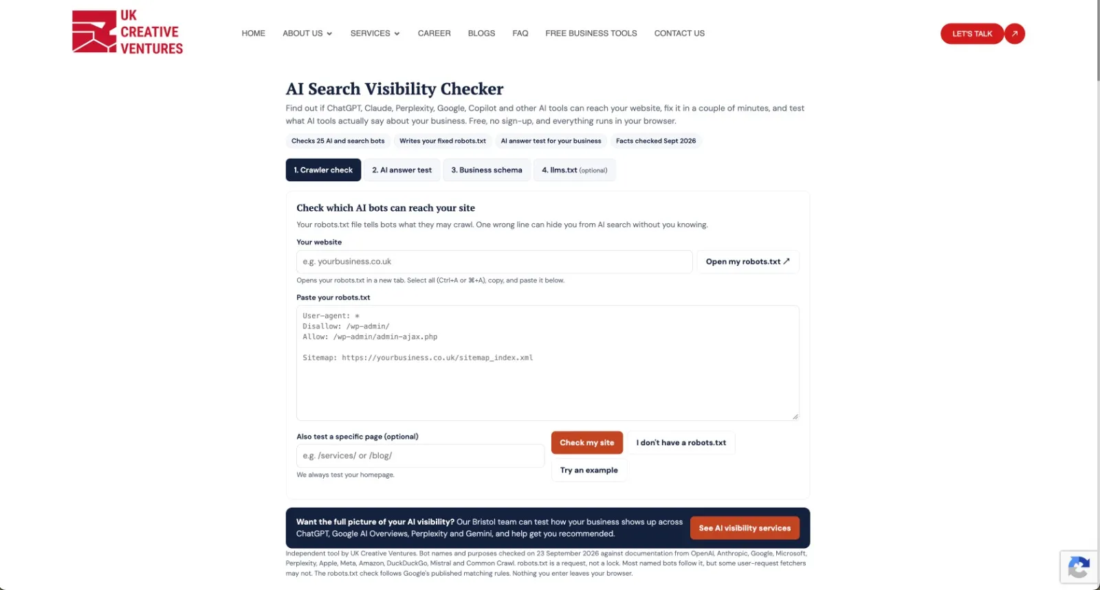 AI Visibility Checker preview