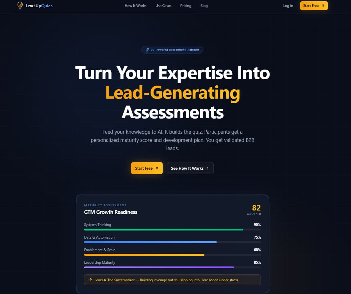 LevelUpQuiz.ai preview