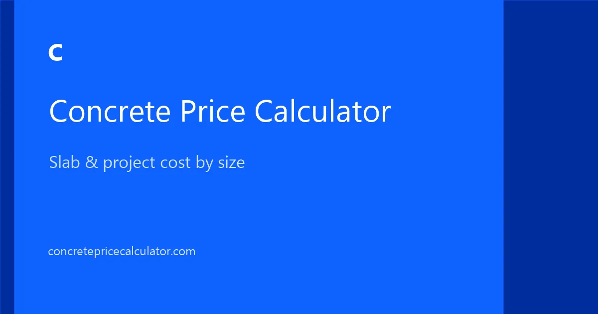 Concrete Price Calculator preview