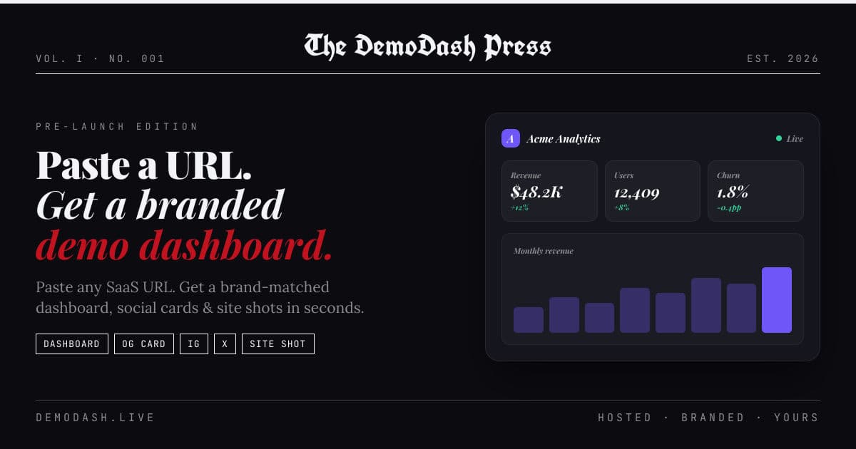 DemoDash preview