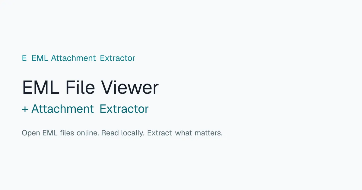 EML Viewer & Extractor preview