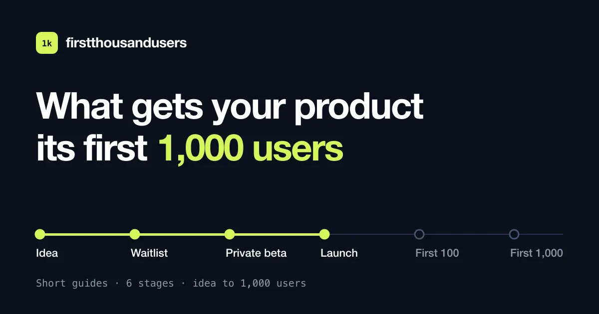First 1,000 Users preview
