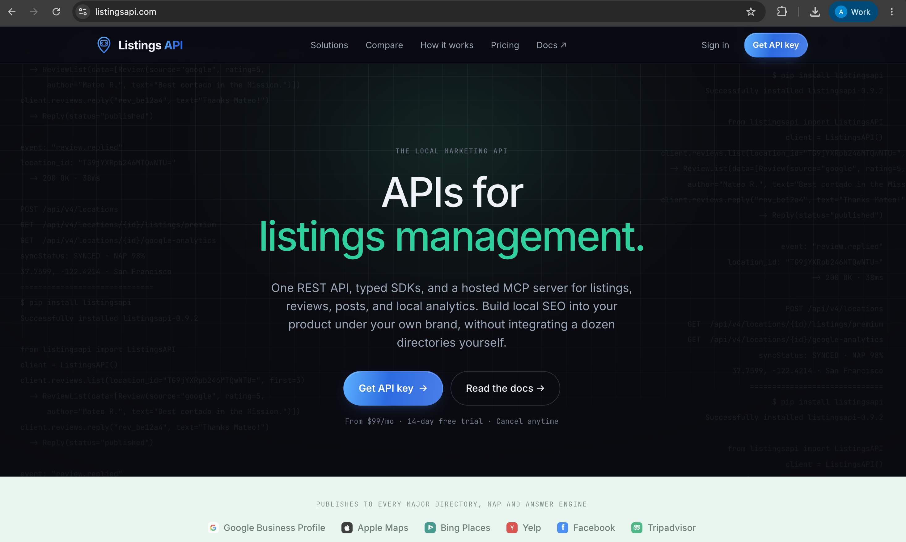 Listings API preview