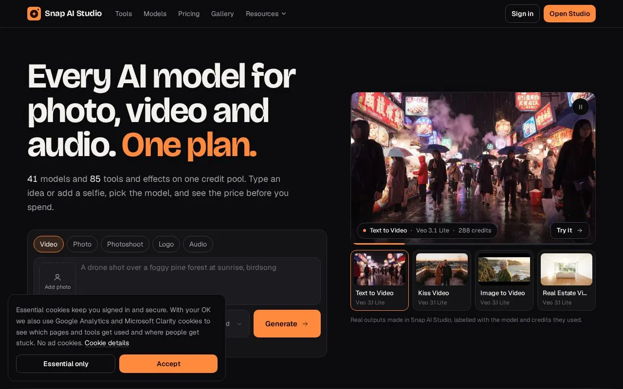 Snap AI Studio preview